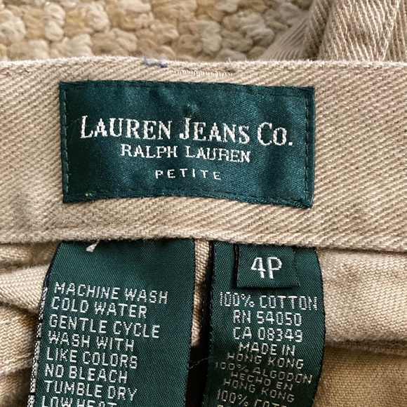 Last Chance! Lauren Jeans Co. Petite Tan Denim Jeans - Picture 3 of 5